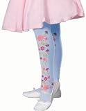 Tights with Roses in Blue - Child Medium