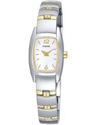 Pulsar Womens PJ5107 Dress Sport Mother of Pearl Two-Tone Stainless Steel Watch