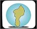 Mouse Pad with geographical, map, outline, geography, Benin, region, place, land