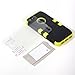 ATC Masione(TM) Hard Impact Resistance Case Rubberized Silicone Hybrid Case Cover with Kickstand For Apple iPhone 5 5G With Screen Protector & Stylus Pen (Black+Yellow)