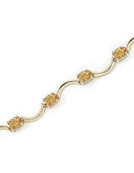 14kt Yellow Gold Oval Citrine Bracelet.