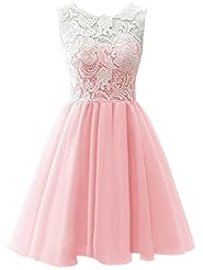 Short Sheer Lace Tulle Bridesmaid Dress/Prom Dress/Party Dress 