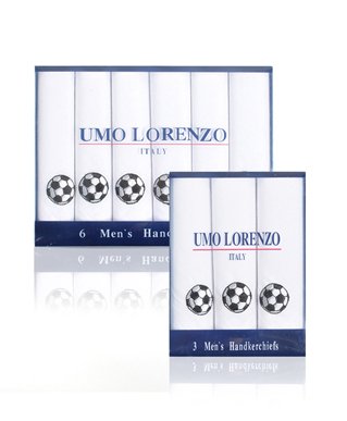 BG Embroidered Soccer Ball Men's Cotton Handkerchiefs with Free Shipping