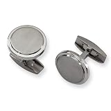 Titanium Brushed And Polished Cuff Links