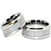 Blue Chip Unlimited - Matching 8mm Tungsten White Carbon Fiber Rings His & Hers Ring Set Wedding Bands Engagement Rings (Available in Whole & Half Sizes 5-16)
