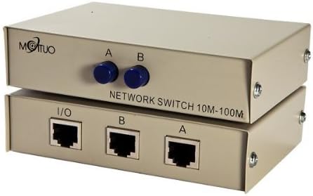Andget® 2 Ports Network Switch Splitter Selector Hub Adapter 2-In 1-Out or 1-In 2-Out 100M MT-RJ45-2