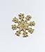 Small Gold Snowflake Iron on Embroidered Patch