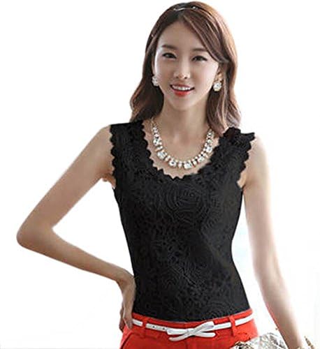 PanDaDa Womens Lace Tank Tops Floral Sleeveless T-Shirt Blouse Camisole Vest