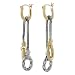 Sterling Silver Two Tone Hanging Earrings