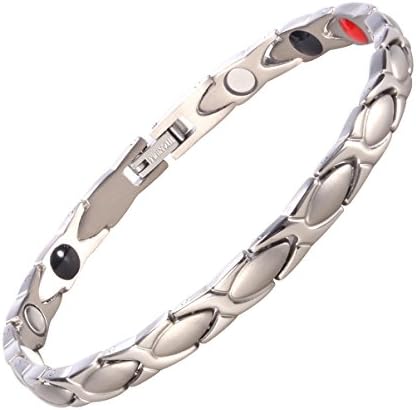Starista Jewelry Women's Pure Tatanium Bracelet 4 Element Magnetic Health Wristband in Gift Box