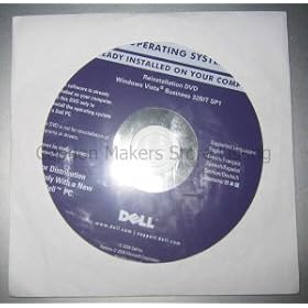 Dell Windows Vista Business 32BIT SP1 Operating System Reinstallation DVD - MEDIA (DVD) ONLY! No Key Included