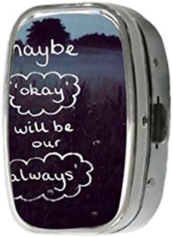 Okay The Fault in Our Stars Rectangle Stainless Steel Medicine Pill Vitamin Box Case Storage Container