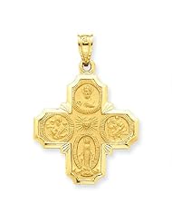 14k Four-Way Medal Pendant