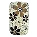 Flexi Gel SKin TPU CLEAR With GOLD DAISY FLOWER Design Sleeve Glove Soft Cover Case for BLACKBERRY 8520 8530 9300 9330 (T-MOBILE) [WCC758]