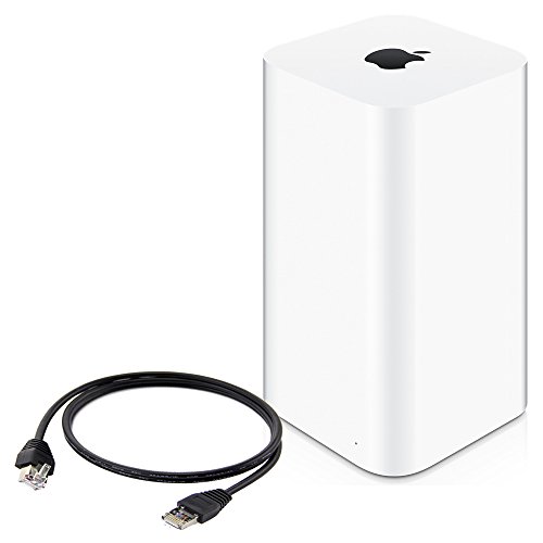 Apple Airport Time Capsule 3TB ME182LL/A and High-Speed Ethernet Cable (10 Feet) (Certified Refurbished)