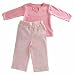 Tadpoles Organic Cotton Girls Pant and Top 2 Piece Set, Salmon, 6-9 Months