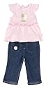 Holly Hobbie Baby/Kinder Bekleidungsset mit Jeans Hose und &auml;rmellosem Top, jeansrosa