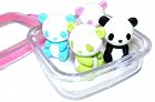 Iwako Japanese Erasers In A Mini Bento Box - Pandas (Colors May Vary)