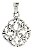 Sterling Silver Celtic Knot Pendant 13/16 (21mm) With a thin 18 Silver Box Chain