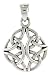 Sterling Silver Celtic Knot Pendant 13/16 (21mm) With a thin 18 Silver Box Chain