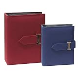 Pioneer - Pioneer ID Series Bound Photo Album, Random Designer Style Color Covers with Sewn Silver Buckle Window, Holds 208 4" x 6" Photos, 2 Per Page.