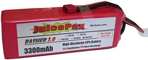 Basher 2.0 3300mah 6S 22.2V 35/70C LiPo Battery With T-Plug (Deans Style)