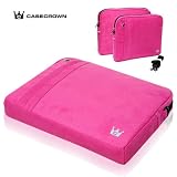 4173tHloybL. SL160  CaseCrown Faux Suede Protective Sleeve with Shoulder Strap and Pocket   Hot Pink for HP Touchpad