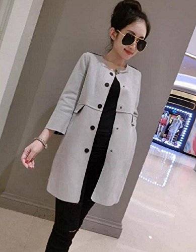 （ミワトモ）MIWATOMO ノーカラー コート ベーシック 美ライン ロング ジャケット トレンチコート スプリングコート 大きいサイズ 春 秋