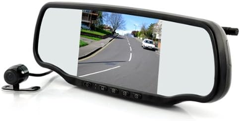 Generic 5 Inch Car Rear View Mirror with Dashcam and Wireless Parking Camera - Screen, GPS, Speed Radar Detector, Bluetooth