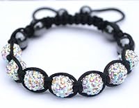 Silver Unisex Shamballa Bracelet Crystal Disco Ball Friendship Bead Swarovski Crystals Beads Bracelets from Gadgets And Gifts Galore ®
