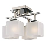 Conde Square 15' Wide Brushed Steel Ceiling Light