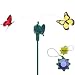 HQRP 2 Solar Powered Flying Fluttering Butterflies Yellow Monarch and Red Swallowtail for Garden Plants Flowers plus HQRP UV Chain / UV Radiation Health Tester