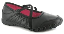 Girls Black Slip On Fashion School Shoes - Black - UK 10-5