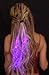 Flashing Panda LED Light-up Flashing Fiber Optic LED Hair Barrette, Multi-Color Rainbow, 2-Pack