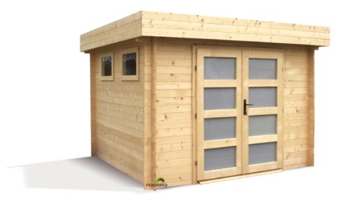 MADEIRA - Abri de jardin moderne en Bois Kivik 8m2 28mm MADEIRA