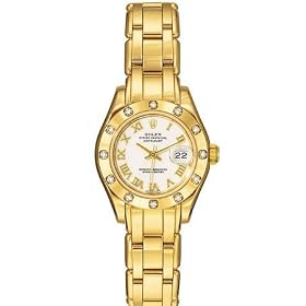 Click here to buy Rolex Oyster Perpetual Lady Datejust Pearlmaster 18kt Yellow Gold Diamond Ladies Watch 80318PM by Rolex.