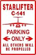 C-141 STARLIFTER PARKING military pilot sign