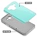Galaxy J3 Case, Galaxy Amp Prime Case, Galaxy Express Prime Case, RANZ Grey with Aqua Blue Hard Impact Dual Layer Shockproof Bumper Case For Samsung Galaxy J3 / Galaxy Express Prime / Galaxy Amp Prime