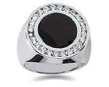 0.72 CTW Men's Diamond Ring in Platinum