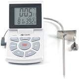 CDN White Combo Probe Digital Thermometer and Timer, with Spanish by Component Design