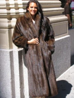 NEW LUXURIOUS SABLE FUR COAT sz6 #22186