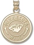 Minnesota Wild Circle Logo 5/8" 14K Charm/Pendant