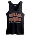 Harley-Davidson&reg; Women&rsquo;s Black 105th Anniversary Tank Top Shirt-LIMITED EDITION. 100% cotton. 96127-08VW