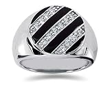 0.70 CTW Men's Diamond Ring in 14K White Gold