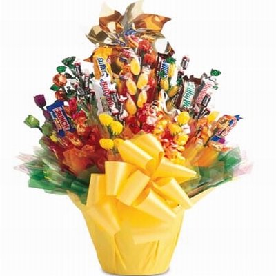 Sweet Expressions 63 Piece Chocolate and Candy Bouquet - Gourmet Food Gift Basket by ArtofAppreciation.com