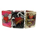 Love Heart Tattoo Paper Art Work Stretch Fashion Bracelet