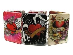 Love Heart Tattoo Paper Art Work Stretch Fashion Bracelet