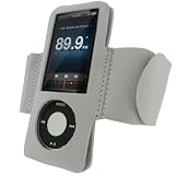 iGadgitz White Neoprene Sports Armband for Apple iPod Nano 5th Gen Generation 5G (with Video Camera) 8GB & 16GB