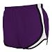 Purple and White jersey white side stripe sport velocity shorts elastic waist