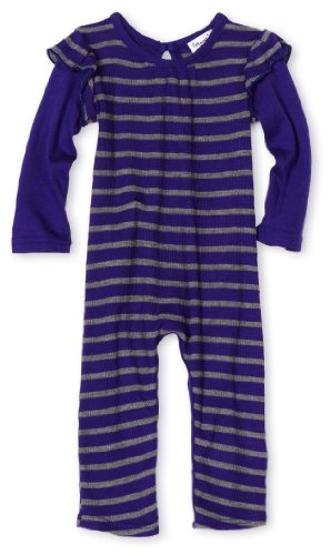 Splendid Littles Baby-girls Infant Granite Thermal Stripe Romper, Iris, 18-24 Months